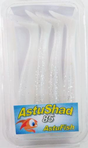 LS AstuShad 85- Blanc Flash- Pack de 4 corps