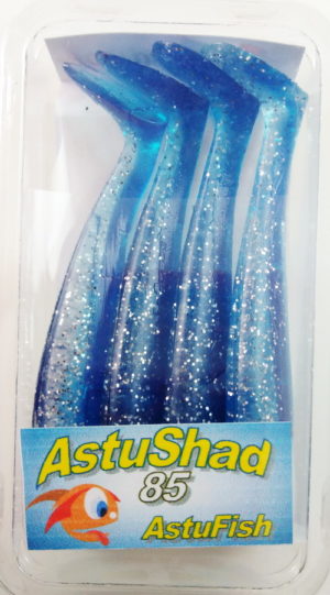 LS AstuShad 85- Bleu Flash- Pack de 4 corps