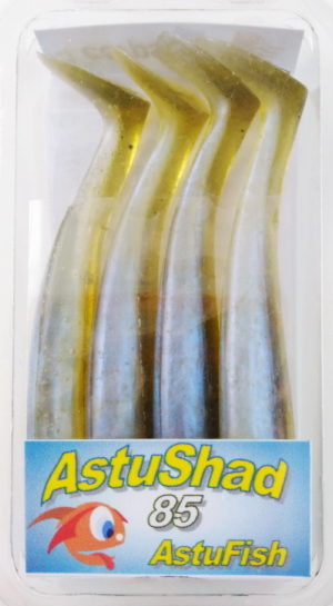 LS AstuShad 85- Vert AYU- Pack de 4 corps