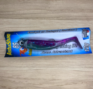Leurre Souple AstuShad 85 - Green Purple- Combo