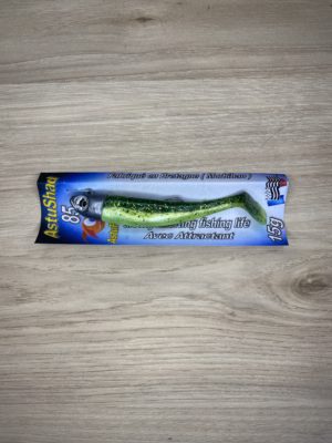 Leurre souple AstuShad 85 -Vert Pailleté- Combo